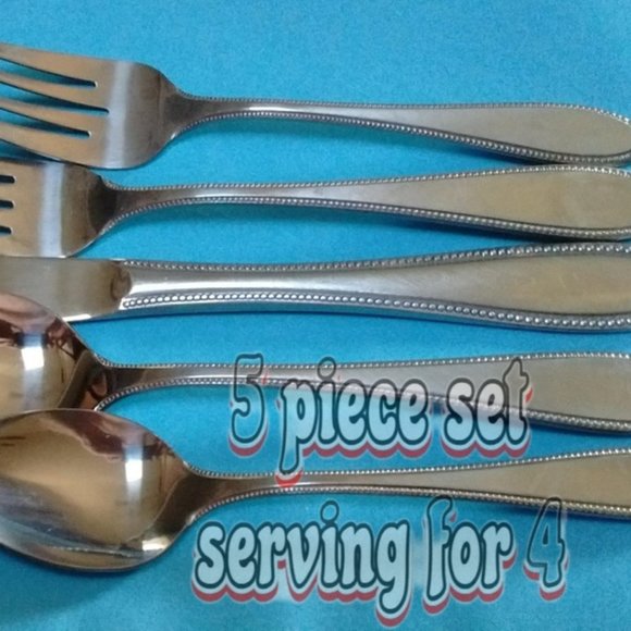 ROYAL ELEGANCE Vintage 5 Piece Flatware Set Service for Four Interpur Japan NNB - Picture 1 of 15